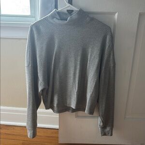 Abercrombie & Fitch Gray Ribbed long sleeve